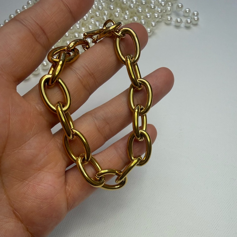 Chain Bold Link Bracelet Stainless Steel Waterproof - Picture 7 of 7